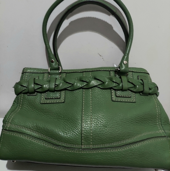 Vntg. COACH BAG, LOW START!🥒💚✨🔥💚🔥 leather, GOOD CONDITION, RARE color 💚🥒 - Picture 2 of 12